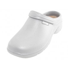 S2390L-W2 - Wholesale Women's " Sport " Close Toe Rubber Nursing Clogs (*White Color)
